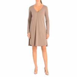 Vestido Manga Larga 3bcjv7044 Para Mujer - brown, XS
