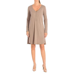 Vestido Manga Larga 3bcjv7044 Para Mujer - brown, XS