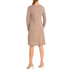 Vestido Manga Larga 3bcjv7044 Para Mujer - brown, XS
