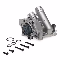 GRAF PA1359 Water pump 29 with gasket/seal with lid, Thermostat fitted in water pump Metal 44,9 AUDI: A4 B8 Avant, Q5, A5 B8 Sportback