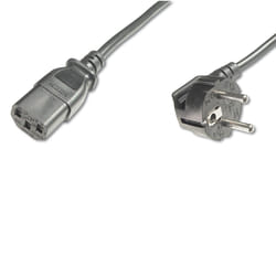 Ewent Power Supply Cable Shuko Plug > IEC C13, angled 90°, 1.80m