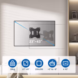 Ewent EW1521 TV mount/stand 109.2 cm (43") Black