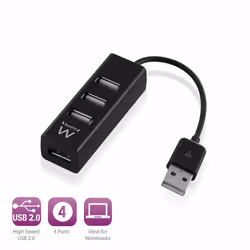 Ewent EW1123 interface hub USB 2.0 480 Mbit/s Black - Additional view 4