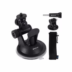 PULUZ Car Suction Cup Mount with Tripod Adapter & Storage Bag for GoPro & Action Cameras