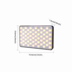 PULUZ 2500K / 9000K 120 LEDs Live Broadcast Video LED Light Photography Beauty Selfie Fill Light with Switchable 6 Colors Filters (Black)