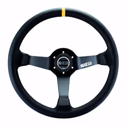 Sparco 015R345MLN Leather Steering Wheel Black  350mm