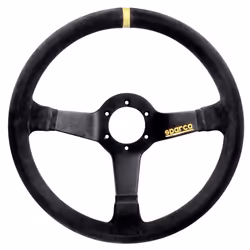 Sparco 015R345MSN Suede Steering Wheel   Black
