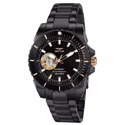 Sector 450 Automatico Stainless Steel Open Heart Black Dial Automatic R3223276002 100M Men's Watch