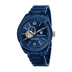 Maserati Traguardo Ceramic Open Heart Blue Dial Automatic Diver's R8823150002 200M Men's Watch
