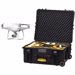 HPRC 2700W Wheeled Hard Case Foam Waterproof Bag for DJI Phantom 4 / RTK Black