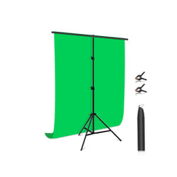 PULUZ 1x2m T-Shape Photo Studio Background Support Stand Backdrop Crossbar Bracket Kit with Clips(Green)