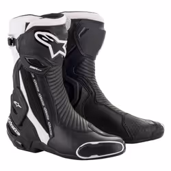 Alpinestars SMX Plus v2 Motorcycle Boots, black-white, Size 46 for Men