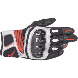 Alpinestars 3567319-1231-M, Motorcycling, Adult, Male, Black, Red, White, M, Black, White, Red Fluorescent