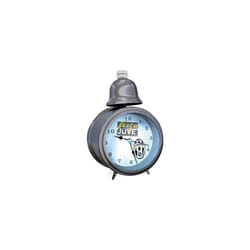 Official JUVENTUS grey metal single bell alarm clock