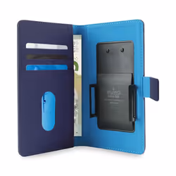 PURO UNIWALLET3BLUEXL mobile phone case 12.9 cm (5.1") Folio Blue