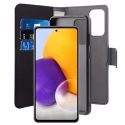 PURO SGA72BOOKC3BLK, Wallet case, Samsung, Galaxy A72 4G/5G, 17 cm (6.7"), Black