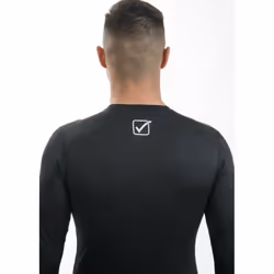 M) Givova Boys Compression Top Base Layer Junior Kids Sports Shirt Skin - Black, Age 14-16 Years (38-40 inch