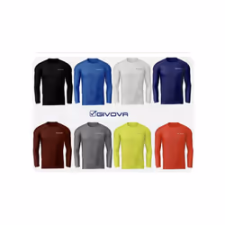 M) Givova Boys Compression Top Base Layer Junior Kids Sports Shirt Skin - Red, Age 14-16 Years (38-40 inch