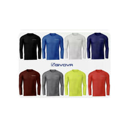 M) Givova Boys Compression Top Base Layer Junior Kids Sports Shirt Skin - Red, Age 14-16 Years (38-40 inch
