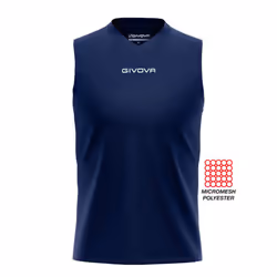 Givova Mens Sleeveless Tank Top Shirt Vest - Navy, S - Additional view 4