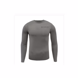 S) Givova Boys Compression Top Base Layer Junior Kids Sports Shirt Skin - Grey, Age 12-14 Years (34-36 inch - Additional view 8
