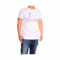 DIESEL T ILOVE R 00AIE Mens T-Shirt Crew Neck Short Sleeve Casual Cotton Tee - M