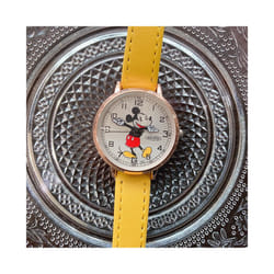 New Mickey Luxury Womens Watches Fashion Cute Cartoon Quartz Watch for Women Girl Wristwatch Ladies Dress Watch Female Clock Watches - Yellow