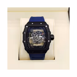 Richard 3-pin transparent bottoming full function men's watch top brand luxury watch men's quartz automatic calendar couple 2 ...