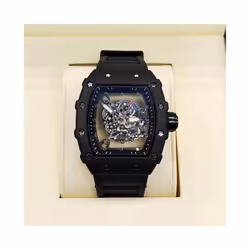 Richard 3-pin transparent bottoming full function men's watch top brand luxury watch men's quartz automatic calendar couple 2 ...