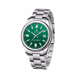 AKNIGHT Watch for Men Analog Quartz Wristwatches Waterproof Chronograph Watches Stainless Steel Band Watches - Green