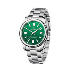 AKNIGHT Watch for Men Analog Quartz Wristwatches Waterproof Chronograph Watches Stainless Steel Band Watches - Green