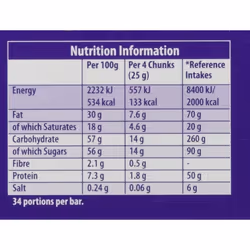 Cadbury Dairy Milk Chocolate Gift Bar 850g