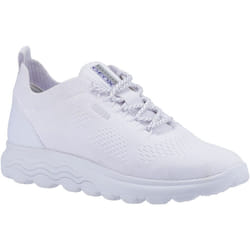 ) Geox D Spherica A Leather Women's White Trainers - White, 7.5 (Adults'