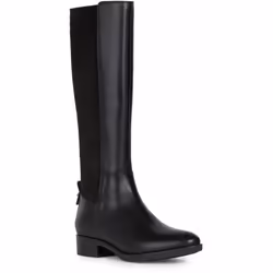 ) Geox D Felicity Leather Women's Black Boots - Black, 5 (Adults'