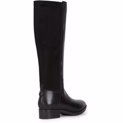 ) Geox D Felicity Leather Women's Black Boots - Black, 7 (Adults'