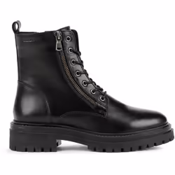 ) Geox D Iridea F Leather Bovine Full Grain Women's Black Boots - Black, 4 (Adults' - Additional view 5