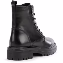 ) Geox D Iridea F Leather Bovine Full Grain Women's Black Boots - Black, 6 (Adults'