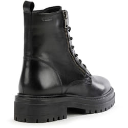 ) Geox D Iridea F Leather Bovine Full Grain Women's Black Boots - Black, 6 (Adults'