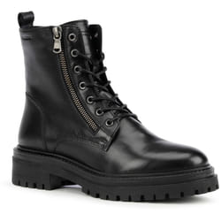 ) Geox D Iridea F Leather Bovine Full Grain Women's Black Boots - Black, 7.5 (Adults'