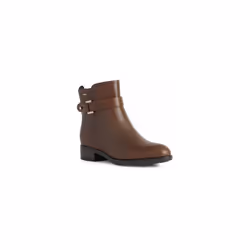 ) Geox Felicity Leather Women's Brown Boots - Brown, 4 (Adults'
