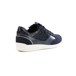 ) Geox Myria Leather Women's Navy/Blue Trainers - Blue, 4 (Adults'