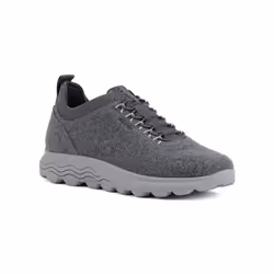 ) Geox D Spherica A Wool Blend Women's Anthracite Trainers - Grey, 7 (Adults'