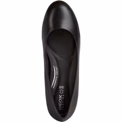 ) Geox D ELEANA A Leather Bovine Full Grain Women's Black Heels - Black, 7 (Adults'