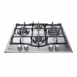 Hotpoint PCN 641 T/IX/HA, Stainless steel, Built-in, 60 cm, Gas, Stainless steel, 4 zone(s)