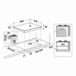 Hotpoint PCN 641 T/IX/HA Stainless steel Built-in 60 cm Gas 4 zone(s)