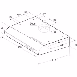 Indesit ISLK 66 LS X cooker hood Built-under Stainless steel 272 m³/h - Additional view 5