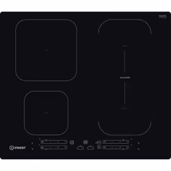 Indesit IB 65B60 NE, Black, Built-in, 59 cm, Zone induction hob, Glass-ceramic, 4 zone(s)