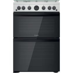 Indesit ID67G0MCX/UK cooker Freestanding cooker Gas Silver