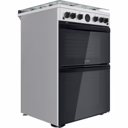 Indesit ID67G0MCX/UK cooker Freestanding cooker Gas Silver