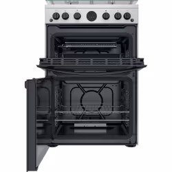 Indesit ID67G0MCX/UK cooker Freestanding cooker Gas Silver